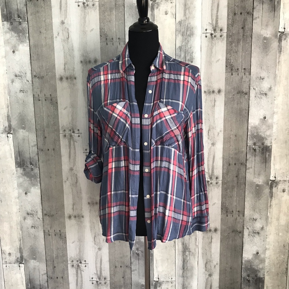 Express Boyfriend plaid shirt